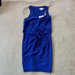 NWT Jessica Simpson Front tie dress in dazzling blue, women’s 4